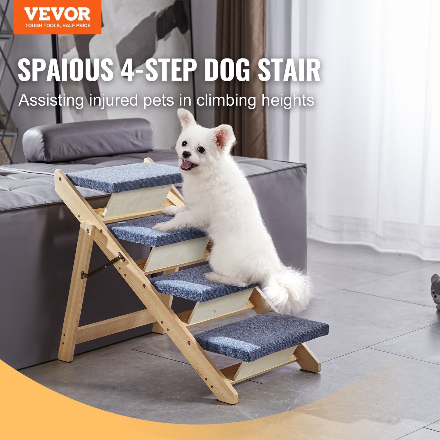 2 In 1 Folding Pet Ramp and Stairs