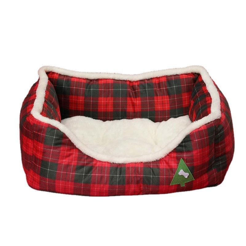 Luxury Festive Pet Haven - Cozy Christmas Sofa Bed For Dogs And Cats-4