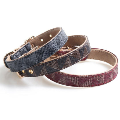 Exquisite Fashion Pu Leather Dog Collar - Stylish And Durable Pet Accessory-0