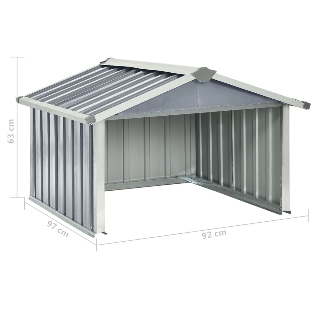 Garden Shed Grey Galvanized steel Standard Durable Garden Shed