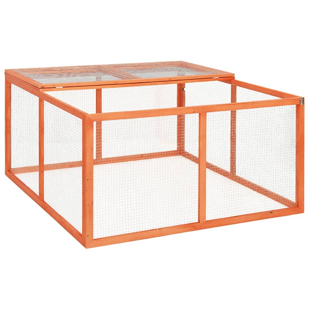 Steel Wire and Wood Rabbit Enclosure