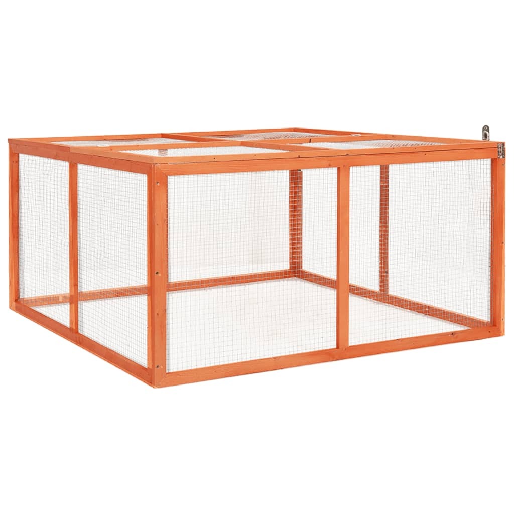 Steel Wire and Wood Rabbit Enclosure