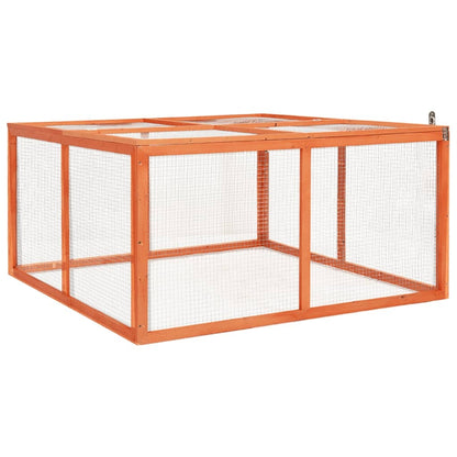 Steel Wire and Wood Rabbit Enclosure