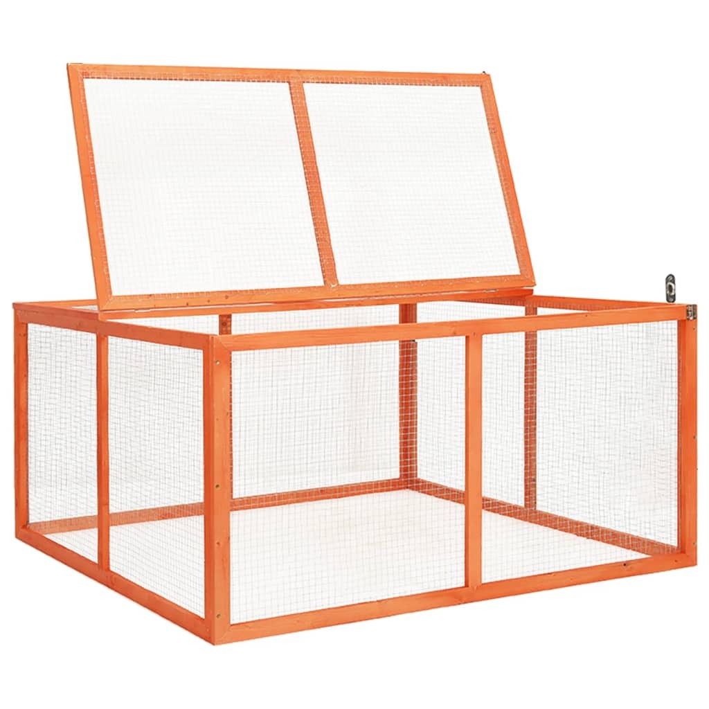 Steel Wire and Wood Rabbit Enclosure