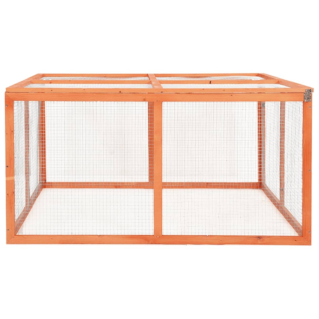 Steel Wire and Wood Rabbit Enclosure