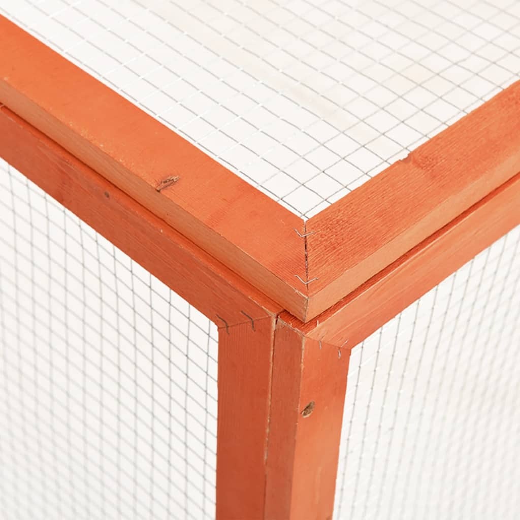 Steel Wire and Wood Rabbit Enclosure