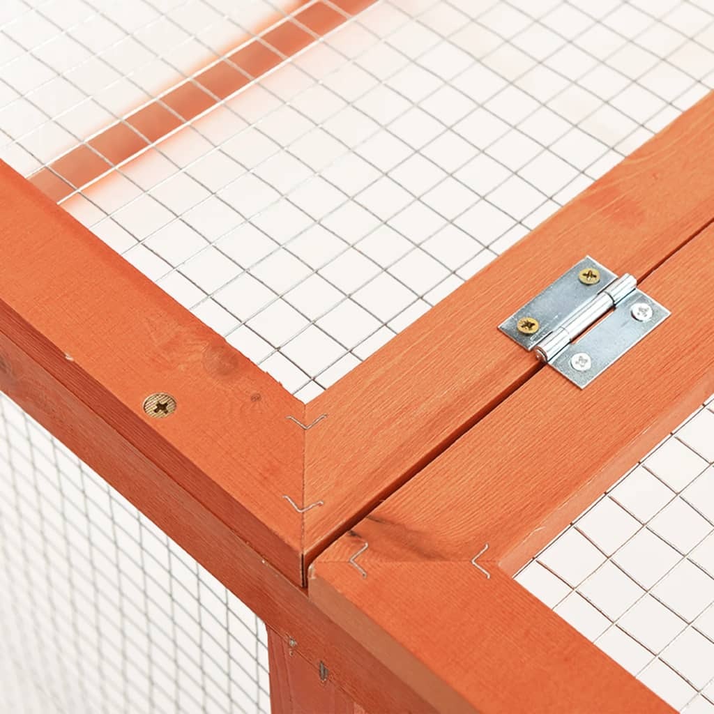 Steel Wire and Wood Rabbit Enclosure