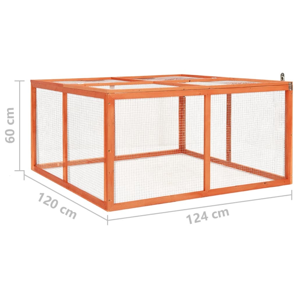 Steel Wire and Wood Rabbit Enclosure