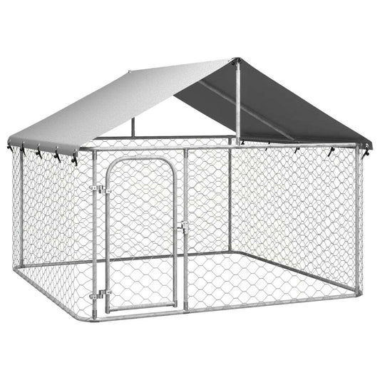 Large Galvanized Steel Dog Kennel