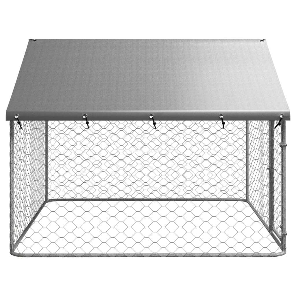 Large Galvanized Steel Dog Kennel
