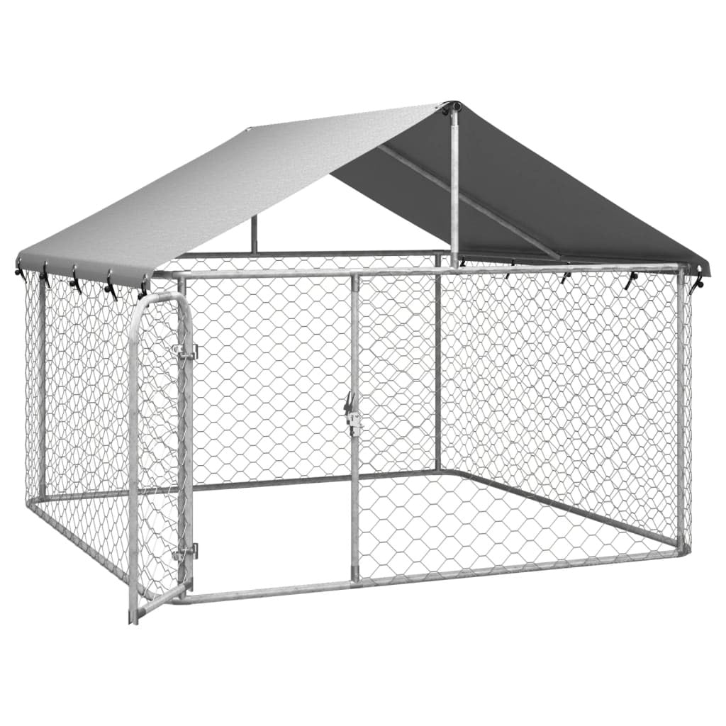 Large Galvanized Steel Dog Kennel