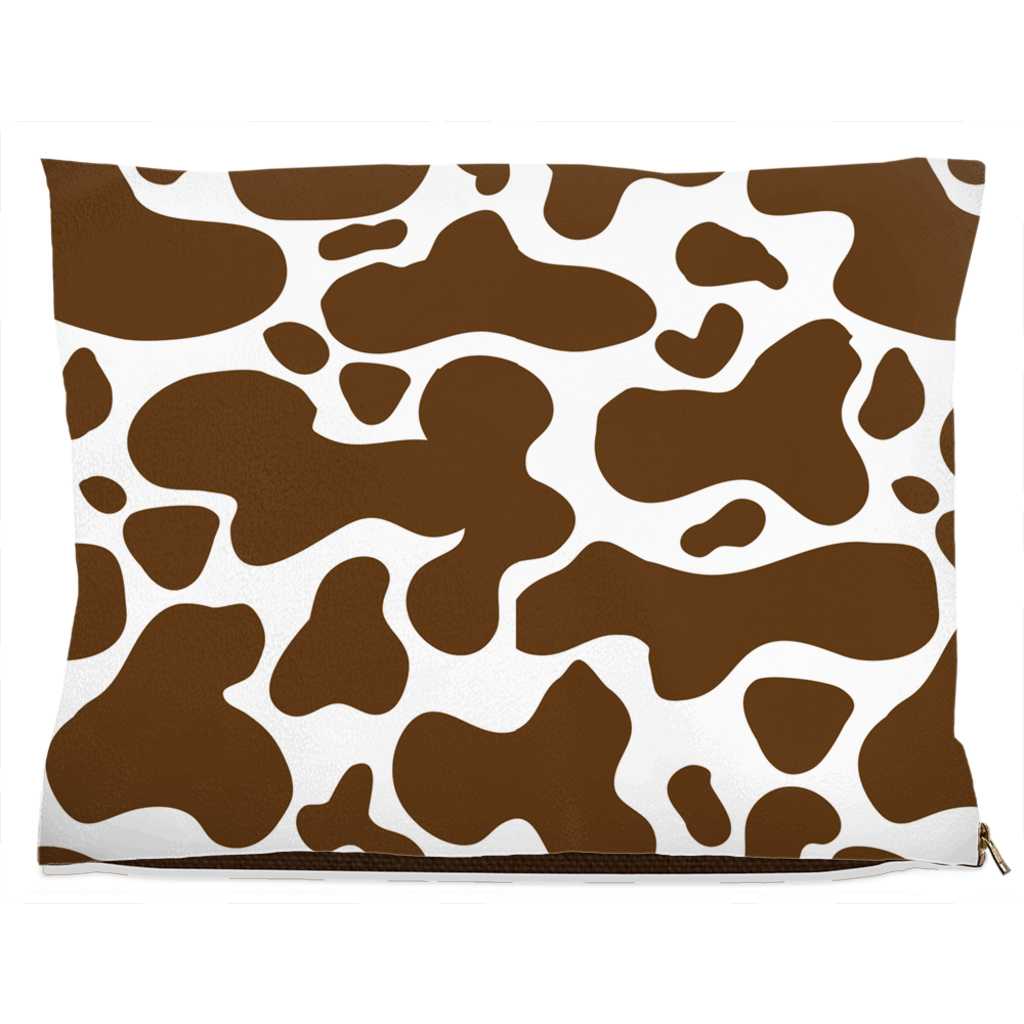 Cowhide Brown Dog Bed-3