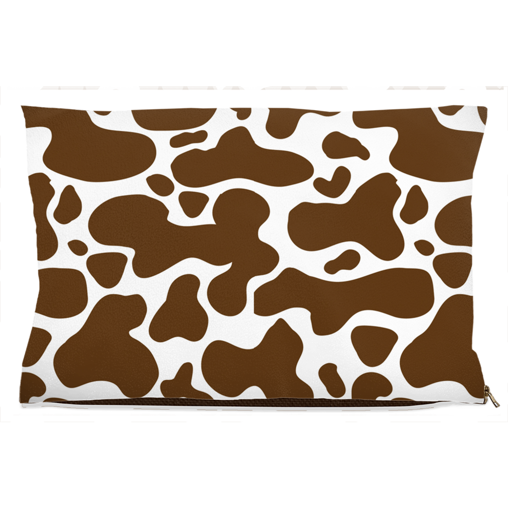 Cowhide Brown Dog Bed-1