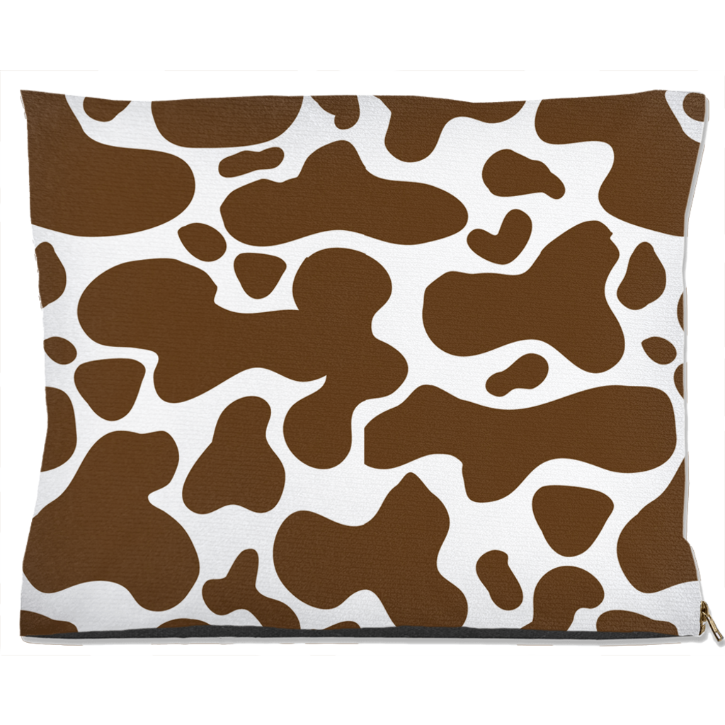 Cowhide Brown Dog Bed-4