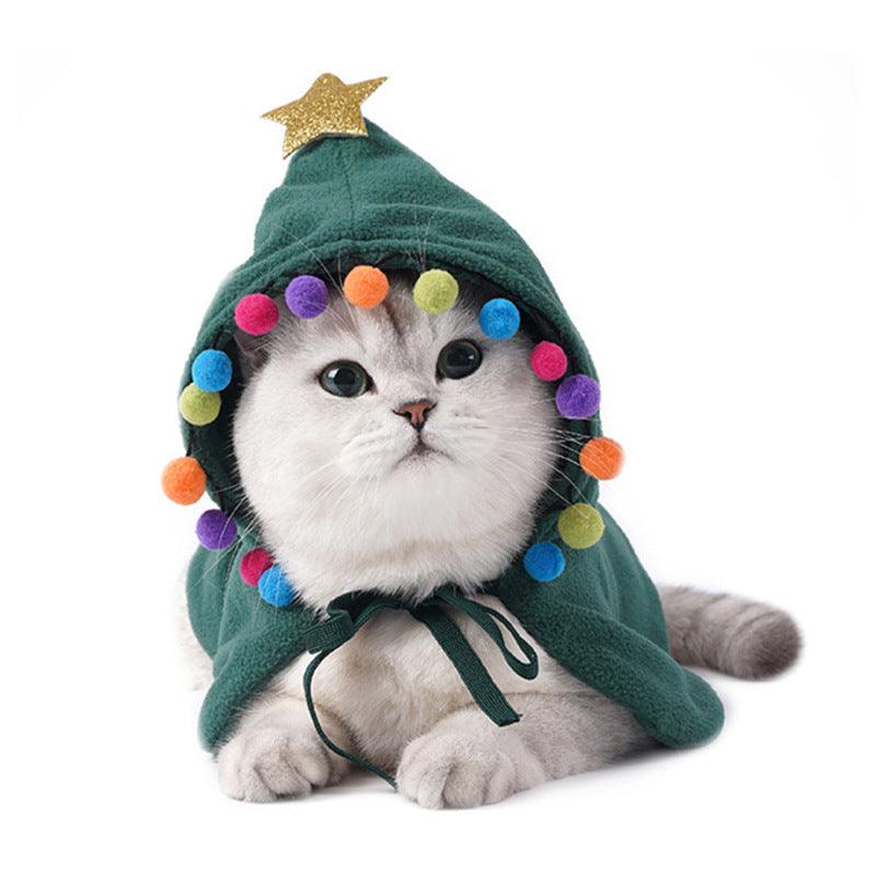 Festive Pet Costume: Christmas Cloak For Dogs And Cats-0