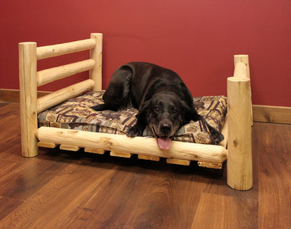 Rustic And Natural Cedar Log Large Replica Pet Bed-4