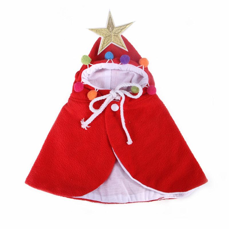 Festive Pet Costume: Christmas Cloak For Dogs And Cats-4