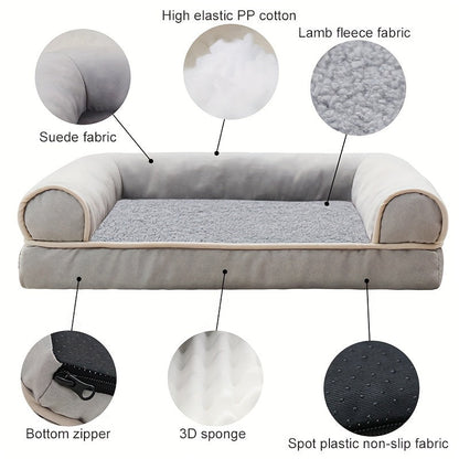 Luxury Sofa-Style Pet Bed – Premium Comfort for Dogs & Cats