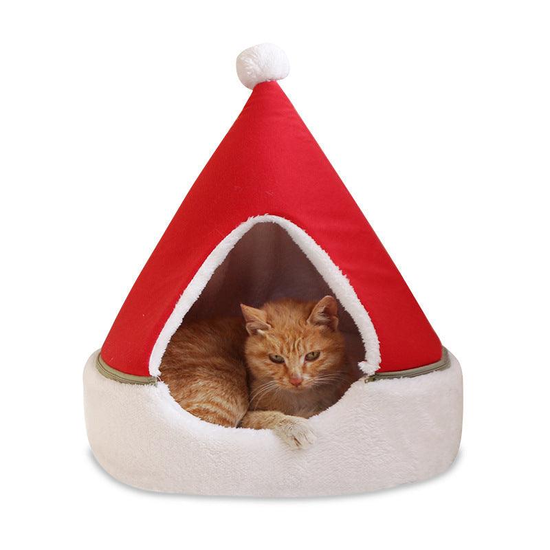 Winter Wonderland Christmas Tree Pet Bed - Cozy Nest For Cats And Dogs-7