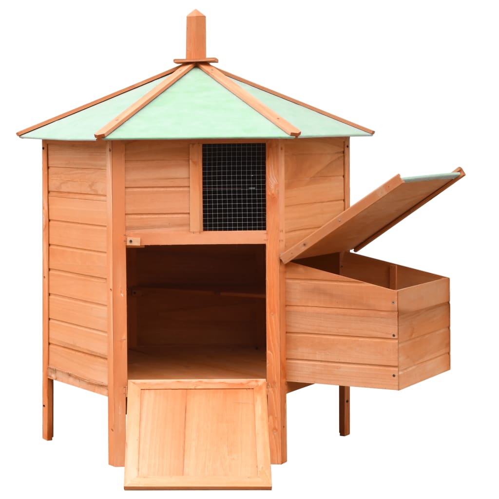 vidaXL Chicken Cage Solid Pine & Fir Wood 49.6"x46.1"x49.2"-2