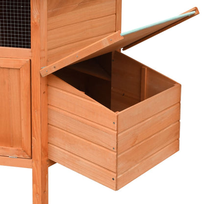 vidaXL Chicken Cage Solid Pine & Fir Wood 49.6"x46.1"x49.2"-4