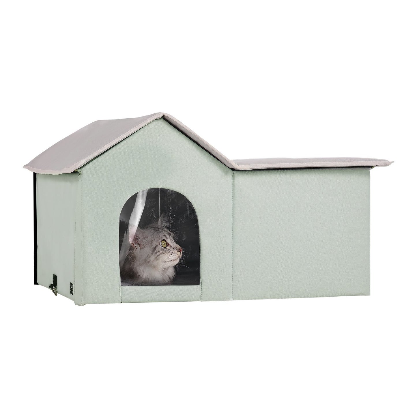 Heated Cat House with Adjustable Temperature and Timer