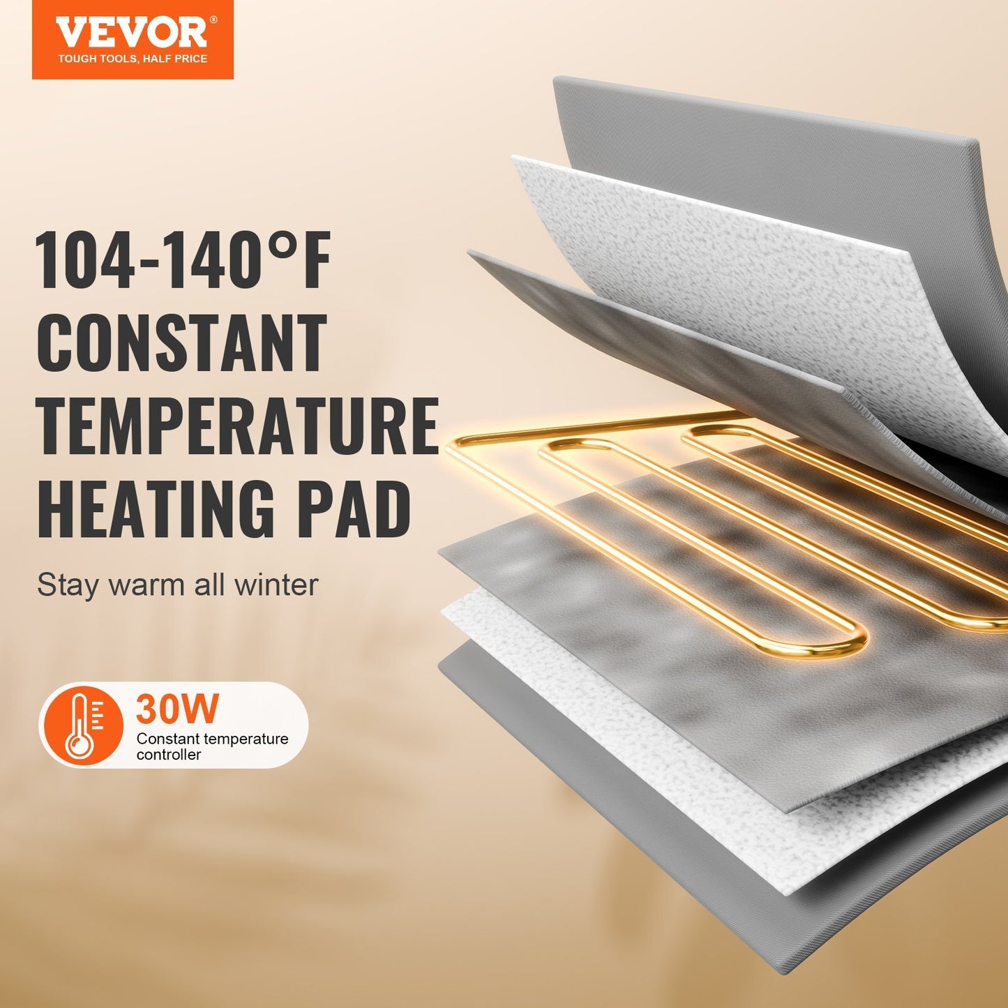 Heated Cat House with Adjustable Temperature and Timer