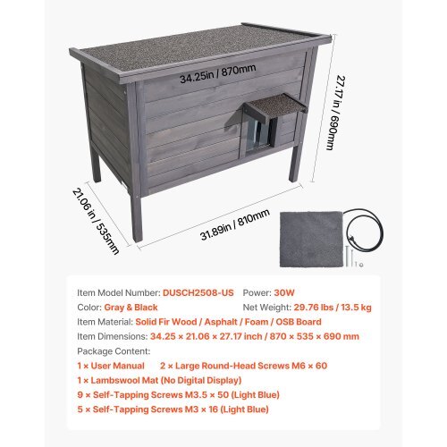 Heated Outdoor Cat House