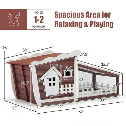 62 Inch Whimsical Rabbit Hutch
