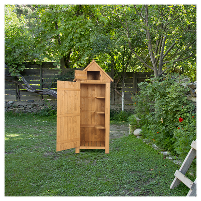 Fir wood Arrow Shed with Single Door Wooden Garden Shed Wooden Lockers Wood Color