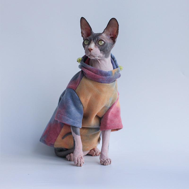 Cozy Pet Lovers' Tie-Dye Hooded Sweater For Autumn And Winter-1