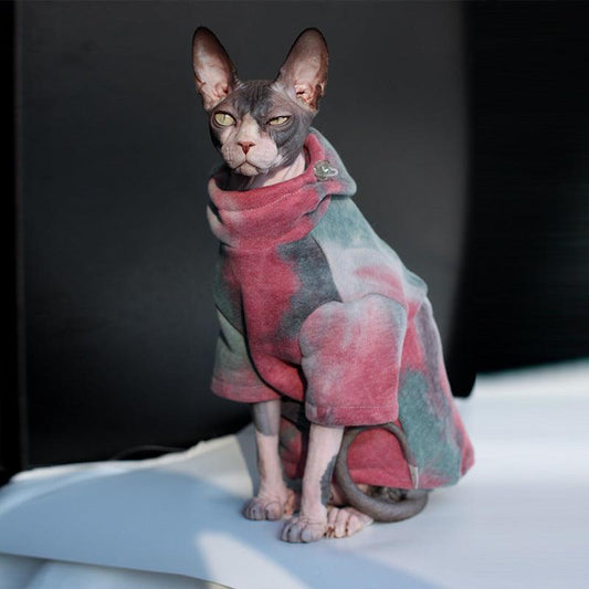 Cozy Pet Lovers' Tie-Dye Hooded Sweater For Autumn And Winter-0