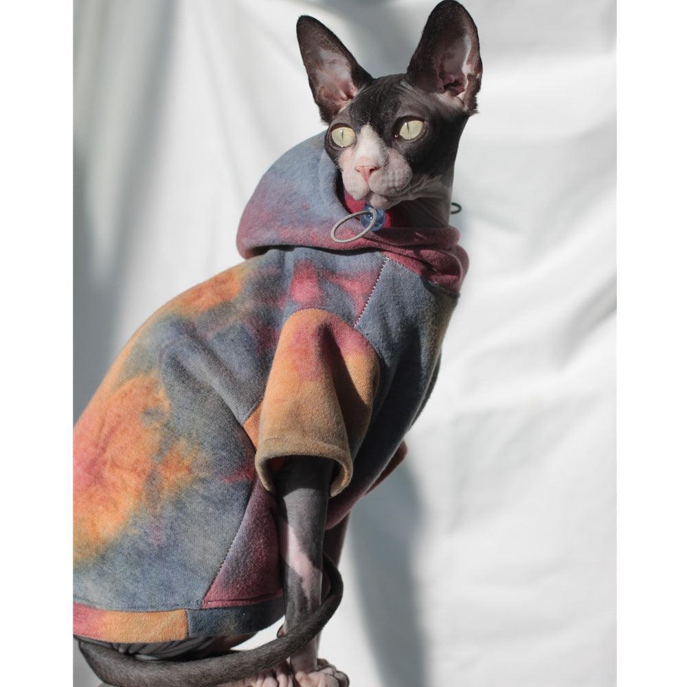 Cozy Pet Lovers' Tie-Dye Hooded Sweater For Autumn And Winter-4