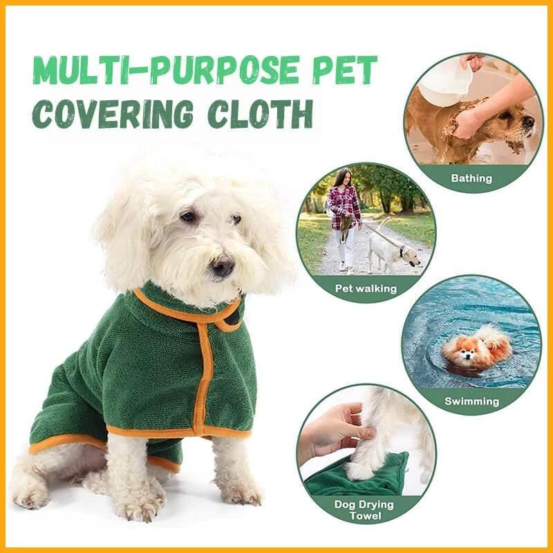 Fast-Drying Microfiber Pet Bathrobe - The Ultimate Pet Drying Coat-0