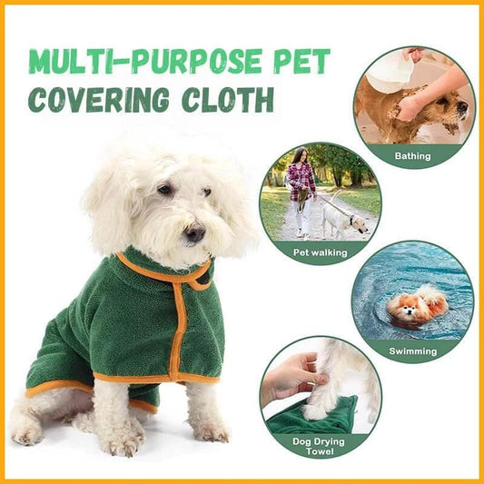 Fast-Drying Microfiber Pet Bathrobe - The Ultimate Pet Drying Coat-0